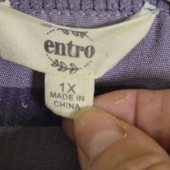 Entro Purple Haze Corduroy Button Front Shacket Size 1X Versatile All Season - Picture 7 of 8